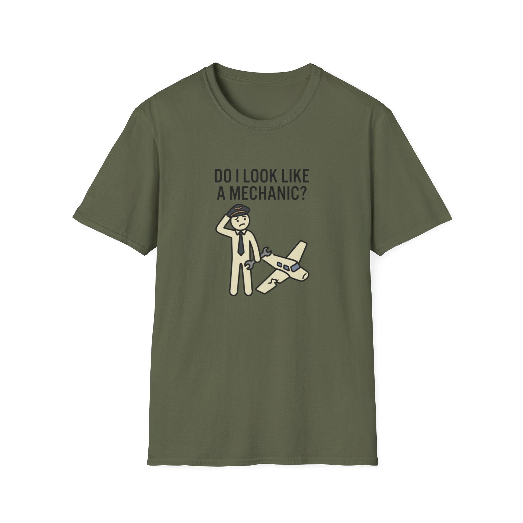 Mechanic Pilot T‑Shirt — "Do I Look Like a Mechanic?" Funny Aviation Tee
