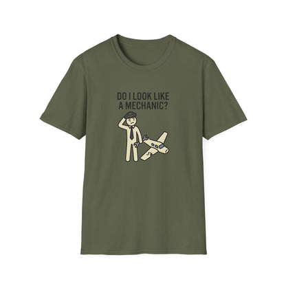 Mechanic Pilot T‑Shirt — "Do I Look Like a Mechanic?" Funny Aviation Tee