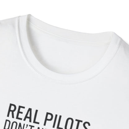 Pilot T-Shirt — “Real Pilots Don’t Need GPS (Except When They Do)” Aviation Tee