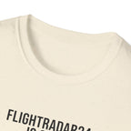 FlightRadar24 Fan T‑Shirt – “FlightRadar24 is Open. Screen Time: 14 Hours Today.”