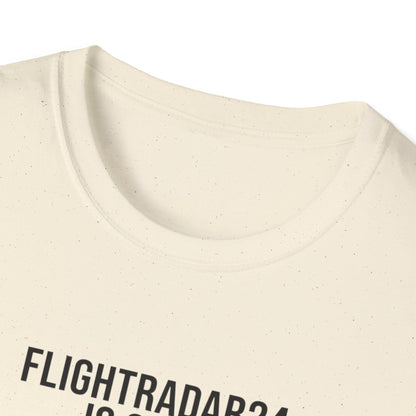 FlightRadar24 Fan T‑Shirt – “FlightRadar24 is Open. Screen Time: 14 Hours Today.”