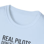 Pilot T-Shirt — “Real Pilots Don’t Need GPS (Except When They Do)” Aviation Tee