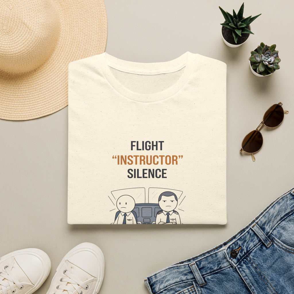 T‑Shirt — "Flight 'Instructor' Silence" Pilot Humor Tee