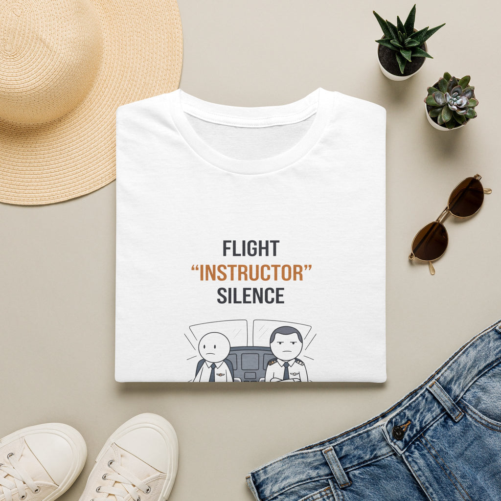 T‑Shirt — "Flight 'Instructor' Silence" Pilot Humor Tee