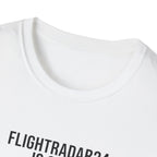 FlightRadar24 Fan T‑Shirt – “FlightRadar24 is Open. Screen Time: 14 Hours Today.”