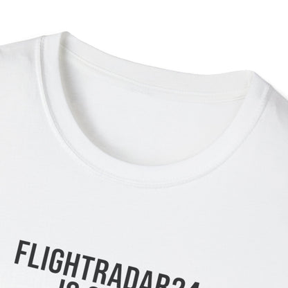 FlightRadar24 Fan T‑Shirt – “FlightRadar24 is Open. Screen Time: 14 Hours Today.”