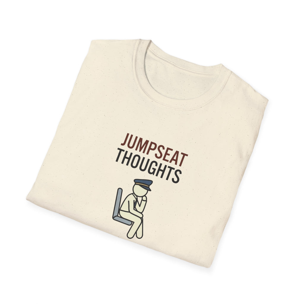 Jumpseat Thoughts T-Shirt — "Did I Unplug the Coffee Pot?" Pilot Humor Tee