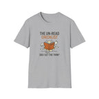 T-Shirt — “The Un-Read Checklist: Did I Set the Trim?” Funny Book Lover Tee