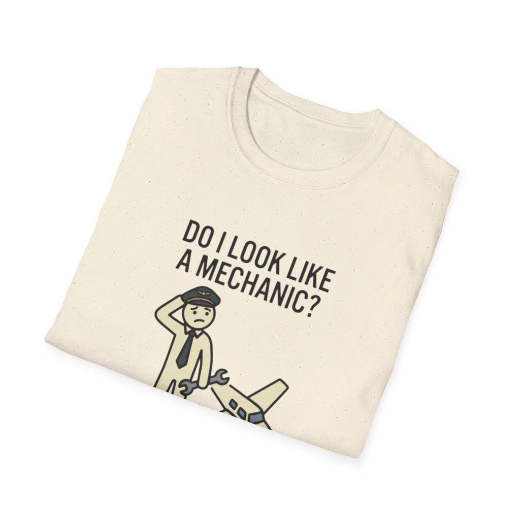 Mechanic Pilot T‑Shirt — "Do I Look Like a Mechanic?" Funny Aviation Tee