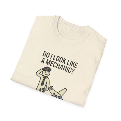 Mechanic Pilot T‑Shirt — "Do I Look Like a Mechanic?" Funny Aviation Tee