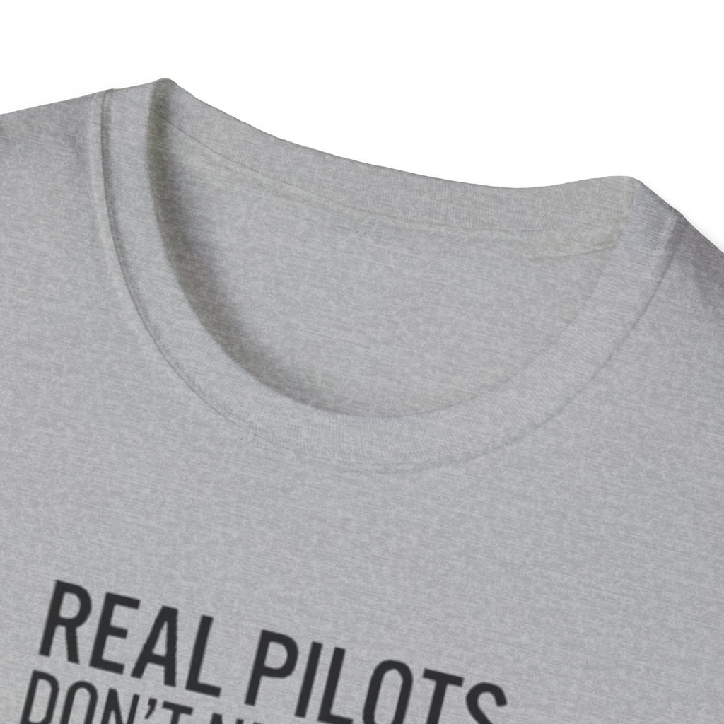 Pilot T-Shirt — “Real Pilots Don’t Need GPS (Except When They Do)” Aviation Tee