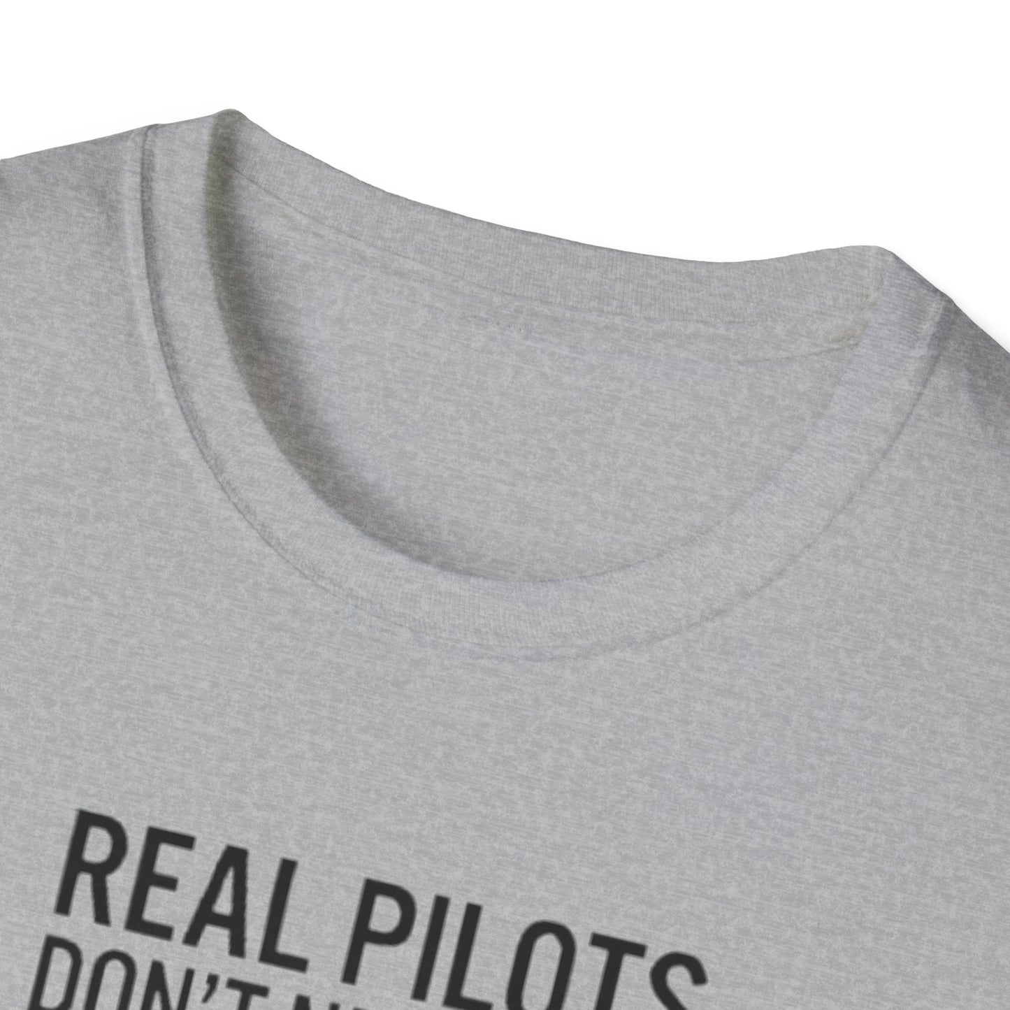 Pilot T-Shirt — “Real Pilots Don’t Need GPS (Except When They Do)” Aviation Tee