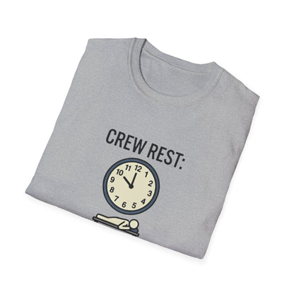 Crew Rest 1 Hour T-Shirt — Pilot/Flight Crew Rest Period Tee