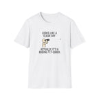 Aviation Humor T-Shirt — "Explaining the difference between a stall and a spin to non-aviation friends"
