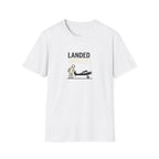 T‑Shirt | 'Landed (Mostly)' Small Plane Aviation Graphic Tee — Pilot & Aircraft Lovers Gift