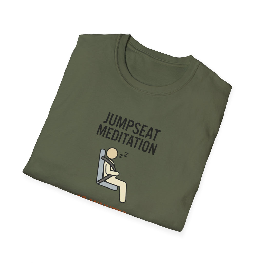 T-Shirt — "Jumpseat Meditation: 10 Minutes of Silence" Pilot Travel Tee