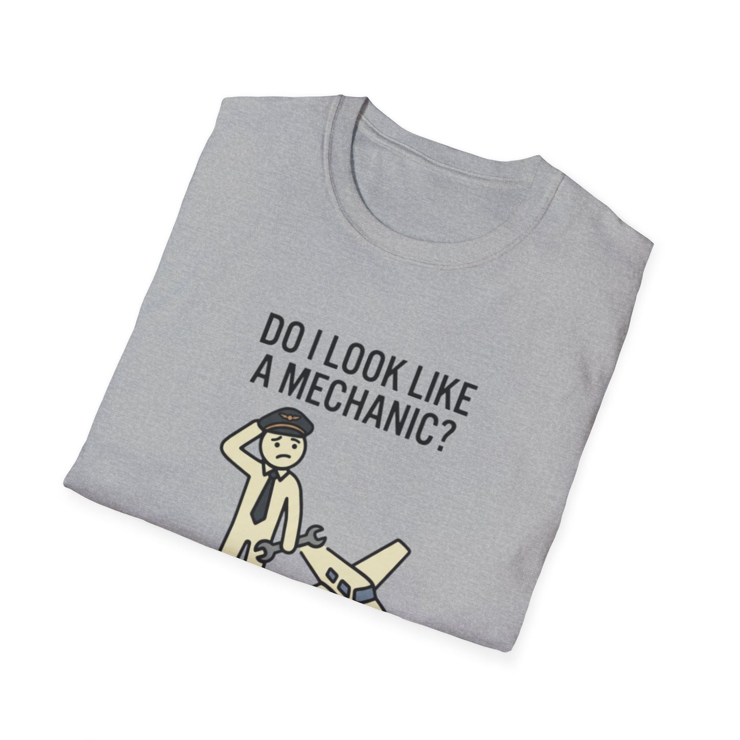 Mechanic Pilot T‑Shirt — "Do I Look Like a Mechanic?" Funny Aviation Tee