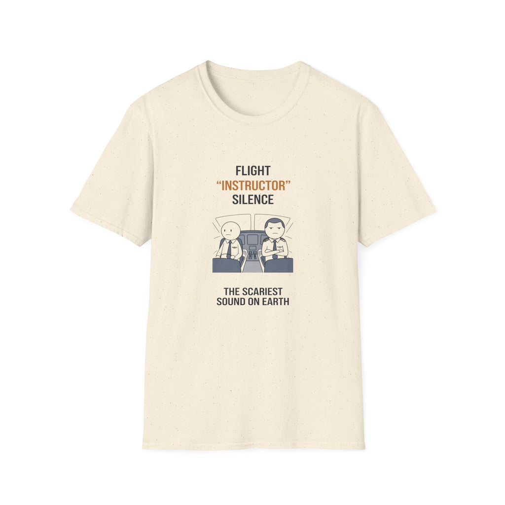 T‑Shirt — "Flight 'Instructor' Silence" Pilot Humor Tee