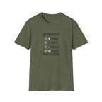 Pilot Checklist T-Shirt — "My Checklist: Phone, Keys, Wallet, Pilot's License"