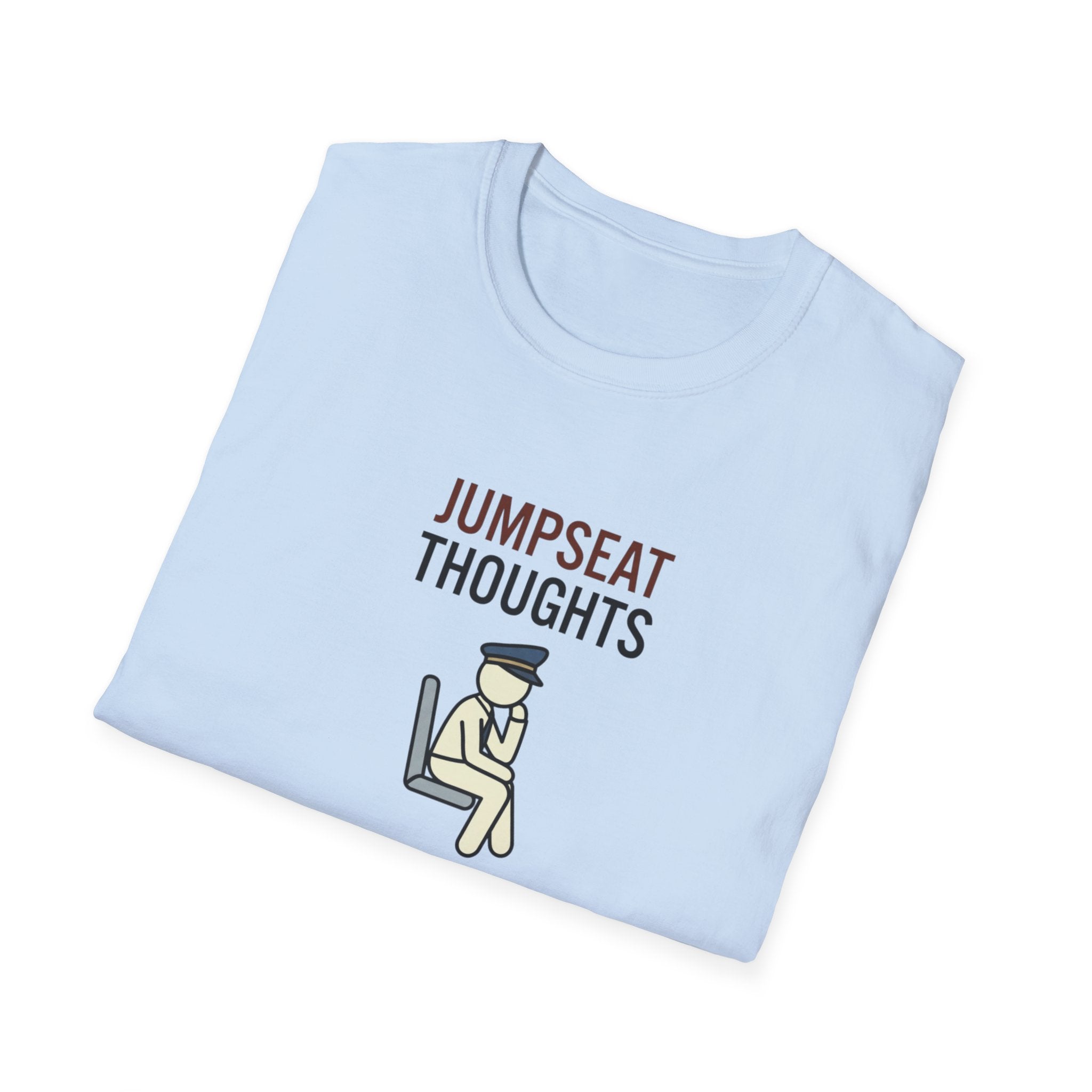 Jumpseat Thoughts T-Shirt — "Did I Unplug the Coffee Pot?" Pilot Humor Tee