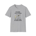 Aviation T-Shirt — "Explaining Stalls to Friends: They Think It Means the Engine Stopped"