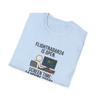 FlightRadar24 Fan T‑Shirt – “FlightRadar24 is Open. Screen Time: 14 Hours Today.”