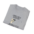 Aviation Humor T-Shirt — "Explaining the difference between a stall and a spin to non-aviation friends"