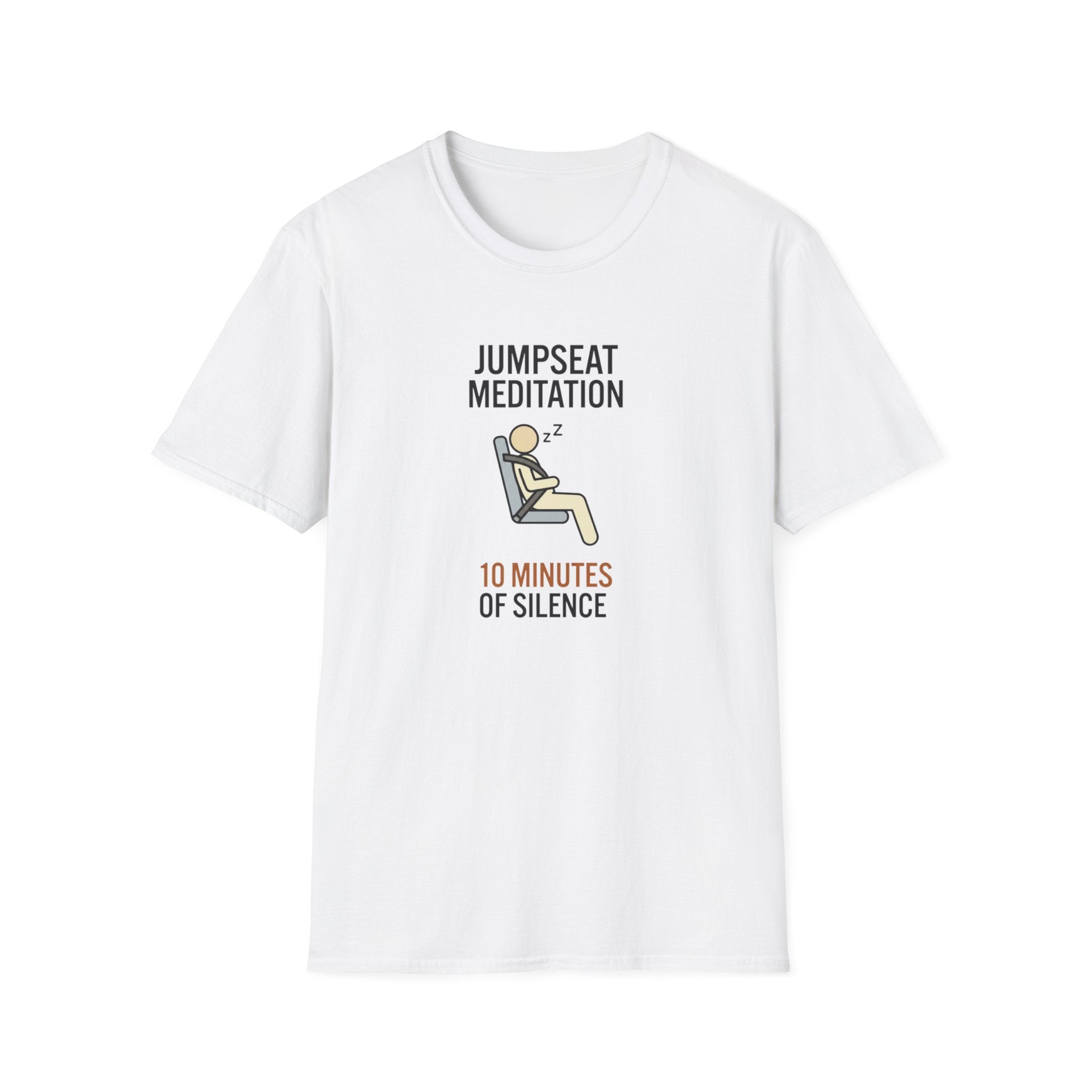 T-Shirt — "Jumpseat Meditation: 10 Minutes of Silence" Pilot Travel Tee