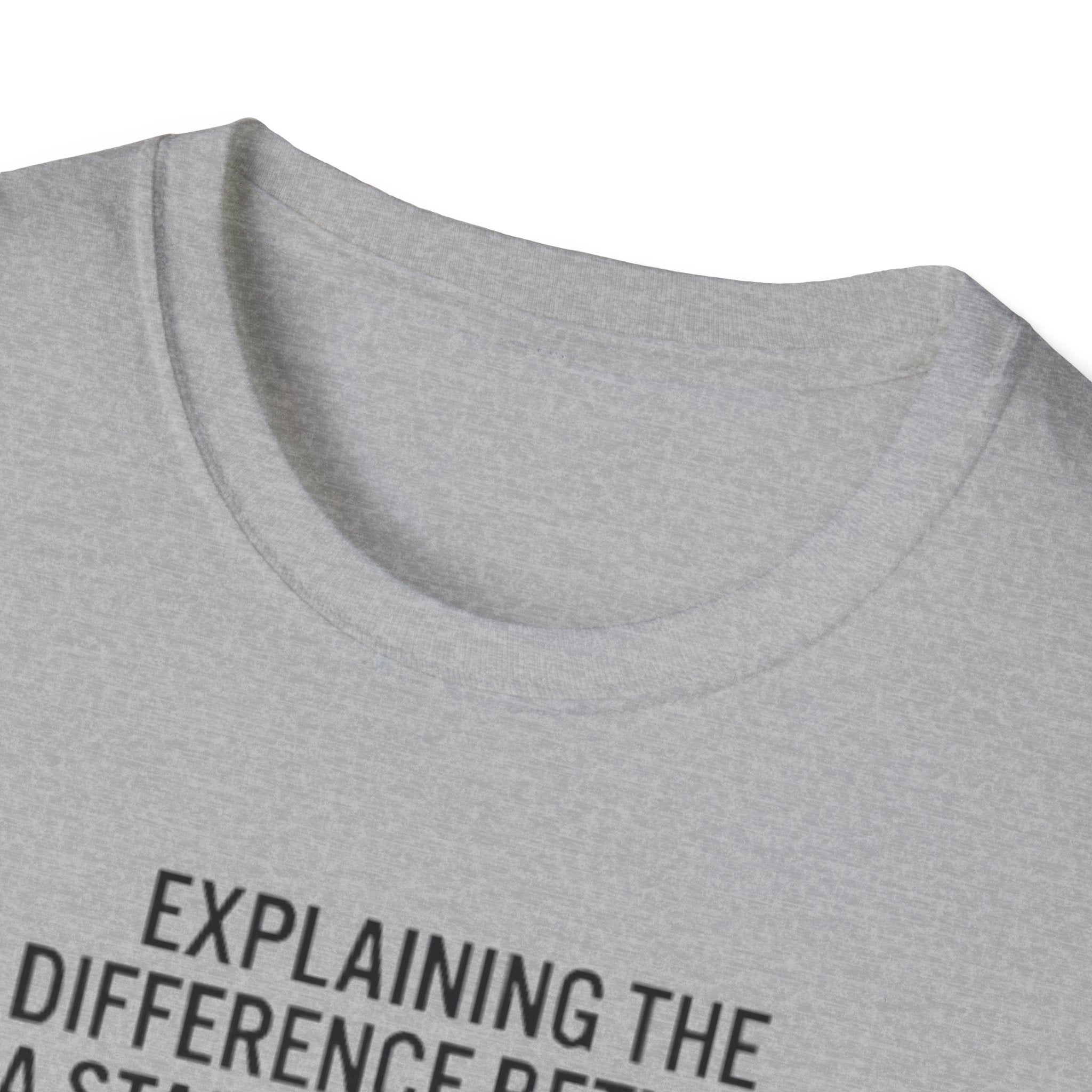 Aviation Humor T-Shirt — "Explaining the difference between a stall and a spin to non-aviation friends"