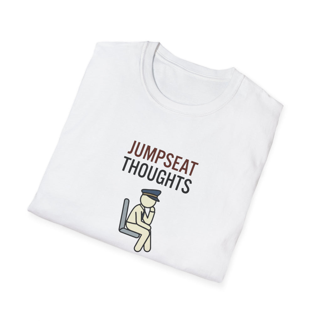 Jumpseat Thoughts T-Shirt — "Did I Unplug the Coffee Pot?" Pilot Humor Tee