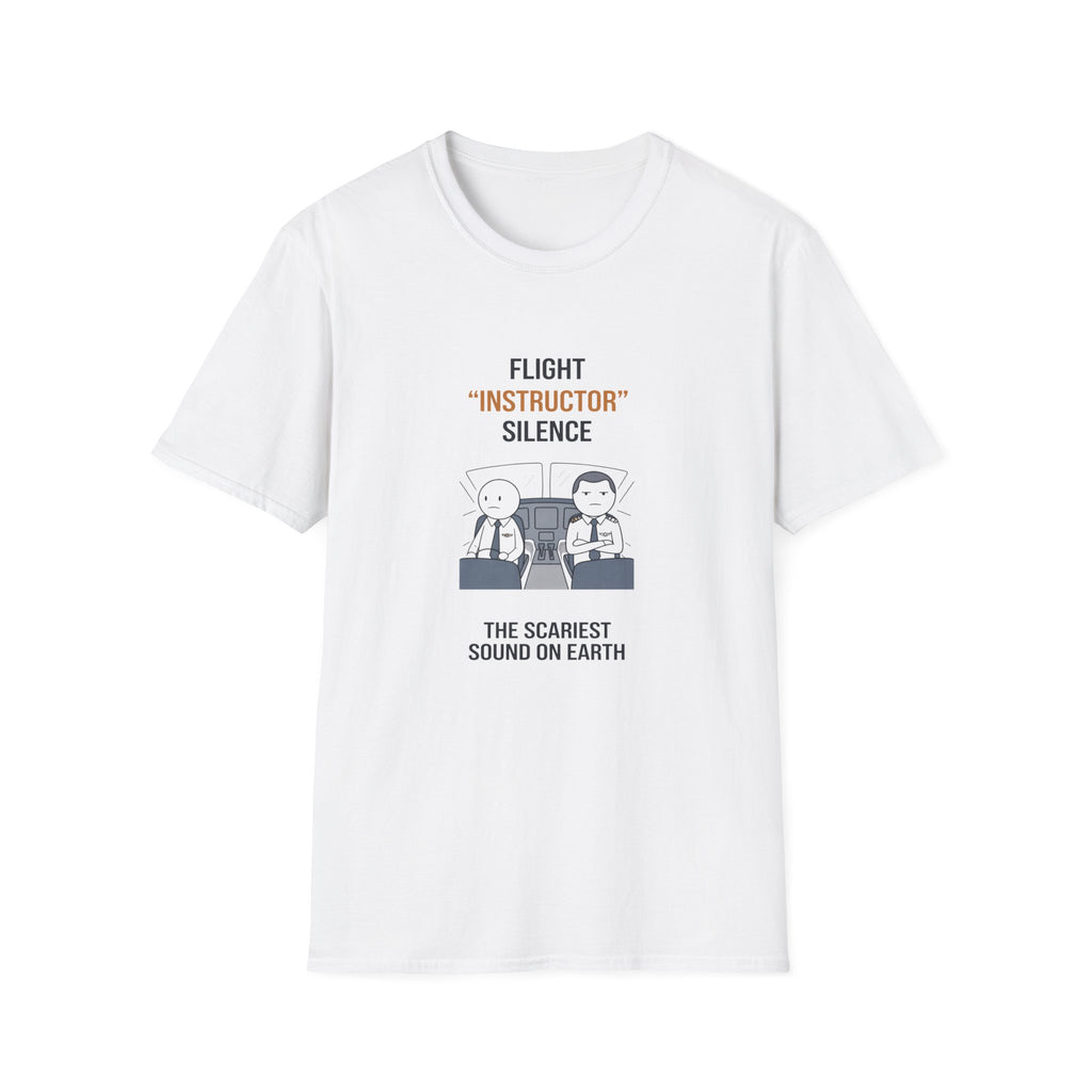 T‑Shirt — "Flight 'Instructor' Silence" Pilot Humor Tee