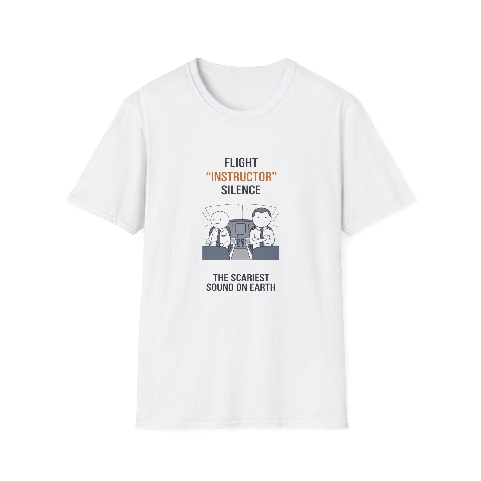T‑Shirt — "Flight 'Instructor' Silence" Pilot Humor Tee