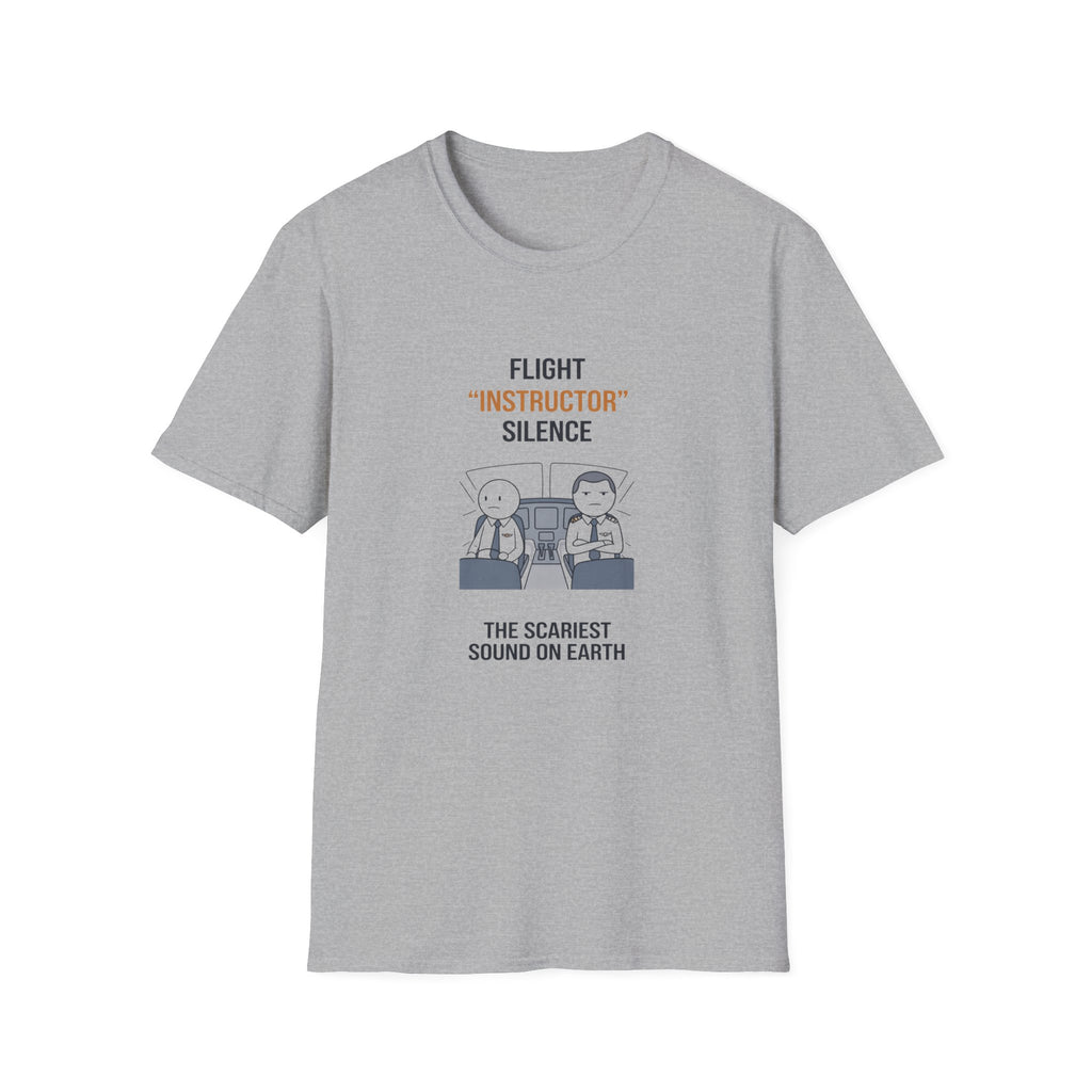 T‑Shirt — "Flight 'Instructor' Silence" Pilot Humor Tee