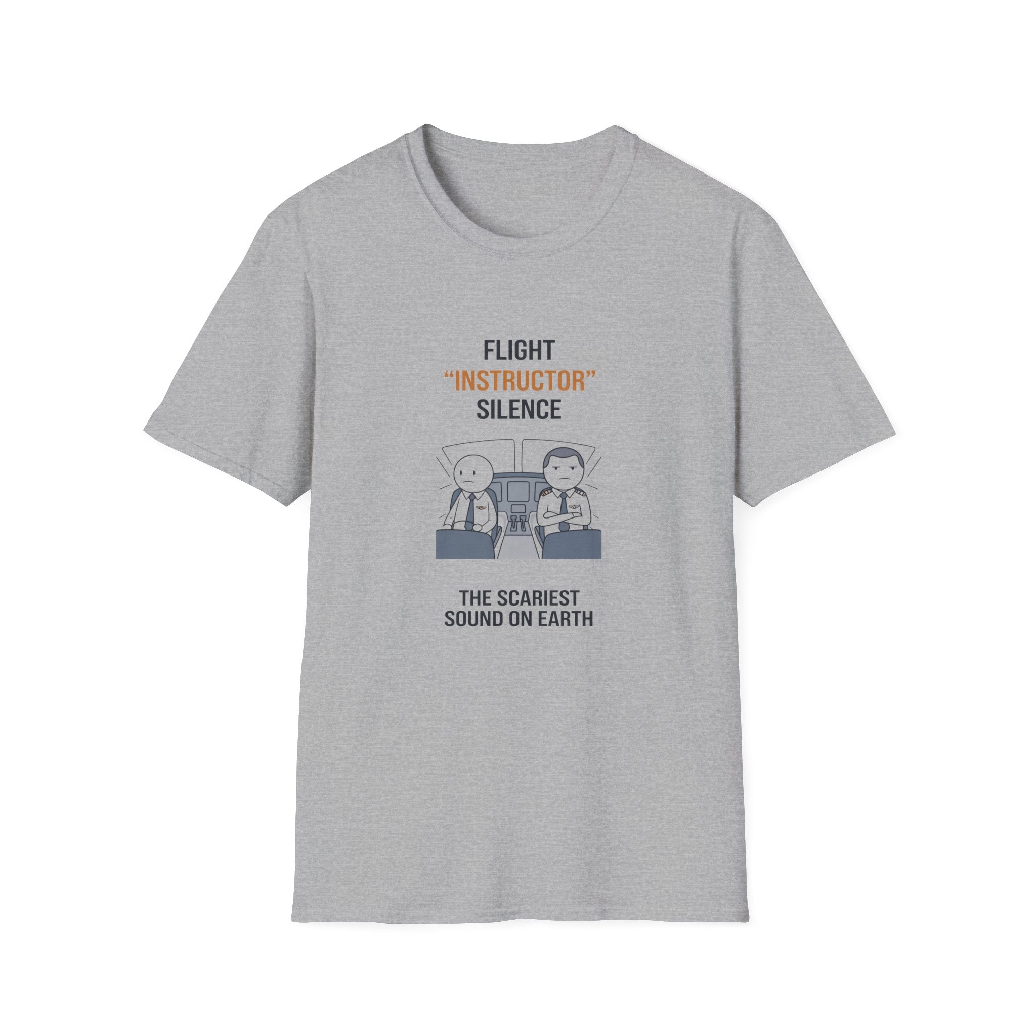 T‑Shirt — "Flight 'Instructor' Silence" Pilot Humor Tee