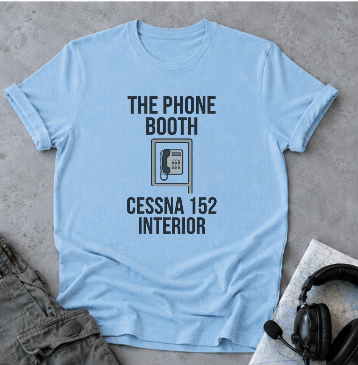 The Phone Booth Cessna 152 T-Shirt — Aviator Pilot Humor Tee