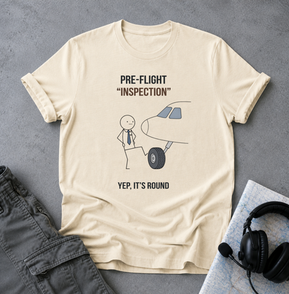 Pre-Flight "Inspection" T-Shirt — Funny Pilot/Aviation Tee